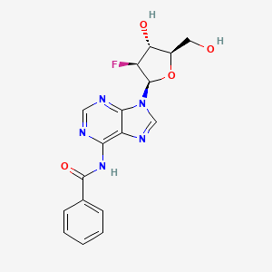 molecular formula C17H16FN5O4 B8711364 N-[9-[(2R,3S,4R,5R)-3-fluoro-4-hydroxy-5-(hydroxymethyl)oxolan-2-yl]purin-6-yl]benzamide 