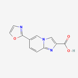 molecular formula C11H7N3O3 B8711411 6-(Oxazol-2-yl)imidazo[1,2-a]pyridine-2-carboxylic acid 