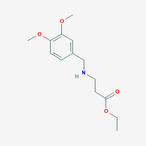 molecular formula C14H21NO4 B8711457 ethyl N-(3,4-dimethoxybenzyl)-beta-alaninate CAS No. 67044-05-7