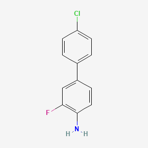 molecular formula C12H9ClFN B8711485 4'-Chloro-3-fluoro[1,1'-biphenyl]-4-amine 