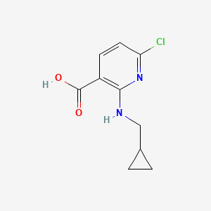 molecular formula C10H11ClN2O2 B8711566 6-Chloro-2-(cyclopropylmethyl-amino)-nicotinic acid 