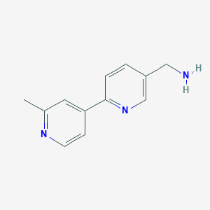 molecular formula C12H13N3 B8711591 (6-(2-Methylpyridin-4-yl)pyridin-3-yl)methanamine 