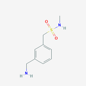 molecular formula C9H14N2O2S B8711596 1-[3-(aminomethyl)phenyl]-N-methylmethanesulfonamide 