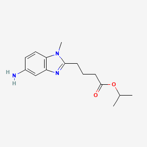 molecular formula C15H21N3O2 B8711684 4-(5-Amino-1-methyl-1H-benzoimidazol-2-yl)-butyric acid isopropyl ester 