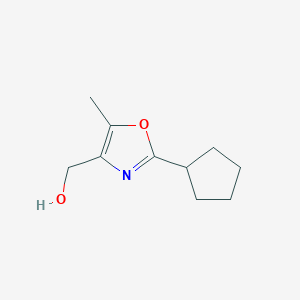 B8711709 (2-Cyclopentyl-5-methyl-1,3-oxazol-4-yl)methanol CAS No. 89724-29-8