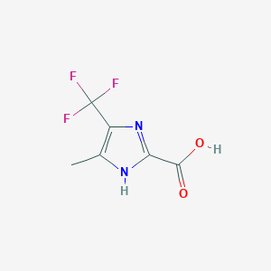 molecular formula C6H5F3N2O2 B8711718 5-methyl-4-(trifluoromethyl)-1H-imidazole-2-carboxylic acid 