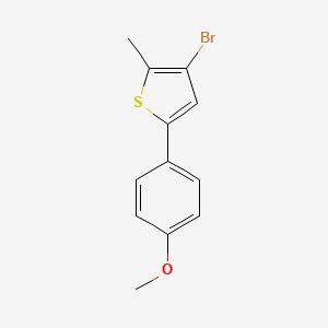molecular formula C12H11BrOS B8711728 3-Bromo-5-(4-methoxyphenyl)-2-methylthiophene 