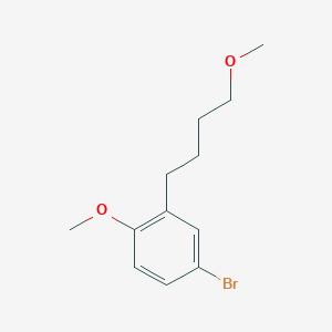 molecular formula C12H17BrO2 B8711791 4-Bromo-1-methoxy-2-(4-methoxybutyl)benzene CAS No. 173336-70-4