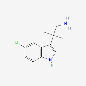 molecular formula C12H15ClN2 B8711837 Indole, 5-chloro-3-(2-amino-1,1-dimethylethyl)- CAS No. 14487-95-7