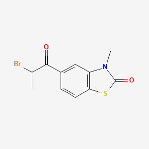 molecular formula C11H10BrNO2S B8711889 5-(2-Bromopropanoyl)-3-methyl-1,3-benzothiazol-2(3H)-one CAS No. 94662-45-0