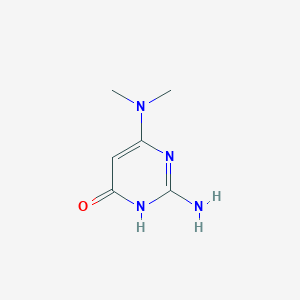 molecular formula C6H10N4O B8711978 2-Amino-6-(dimethylamino)pyrimidin-4-ol 