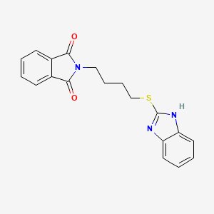 molecular formula C19H17N3O2S B8712033 2-[4-(1H-benzoimidazol-2-ylsulfanyl)-butyl]-isoindole-1,3-dione 