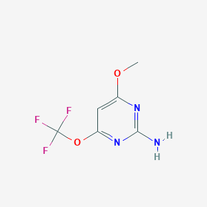 molecular formula C6H6F3N3O2 B8712040 4-Methoxy-6-(trifluoromethoxy)pyrimidin-2-amine 