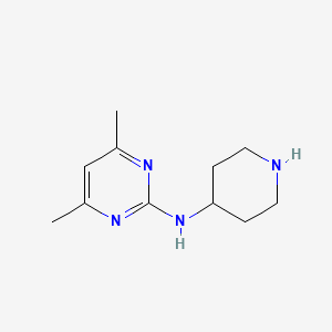 molecular formula C11H18N4 B8712075 (4,6-Dimethyl-pyrimidin-2-yl)-piperidin-4-yl-amine 