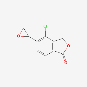 molecular formula C10H7ClO3 B8712100 4-chloro-5-oxiran-2-yl-2-benzofuran-1(3H)-one 