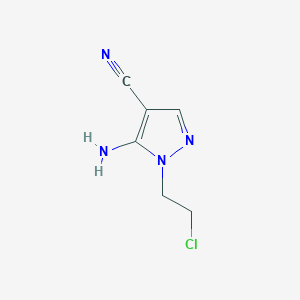 molecular formula C6H7ClN4 B8712120 5-amino-1-(2-chloroethyl)-1H-pyrazole-4-carbonitrile CAS No. 89466-60-4