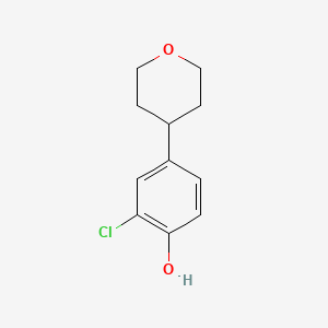 molecular formula C11H13ClO2 B8712133 2-Chloro-4-(oxan-4-yl)phenol CAS No. 62071-42-5