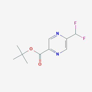 molecular formula C10H12F2N2O2 B8712137 t-Butyl 5-difluoromethylpyrazine-2-carboxylate 