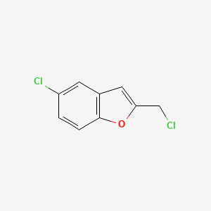 molecular formula C9H6Cl2O B8712154 2-Chloromethyl-5-chlorobenzofuran 