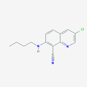 molecular formula C14H14ClN3 B8712175 7-(Butylamino)-3-chloroquinoline-8-carbonitrile CAS No. 88346-99-0
