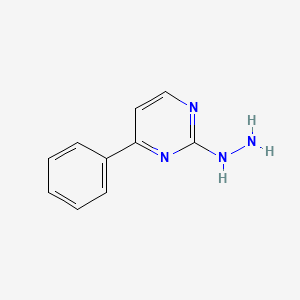 molecular formula C10H10N4 B8712183 2-Hydrazino-4-phenylpyrimidine CAS No. 71734-79-7
