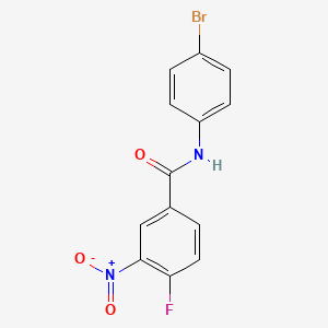 molecular formula C13H8BrFN2O3 B8712189 N-(4-bromophenyl)-4-fluoro-3-nitrobenzamide 