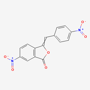 molecular formula C15H8N2O6 B8712195 1(3H)-Isobenzofuranone, 6-nitro-3-[(4-nitrophenyl)methylene]- CAS No. 40392-17-4