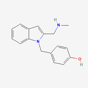 molecular formula C17H18N2O B8712209 1-(4-Hydroxybenzyl)-2-(methylaminomethyl)indole 