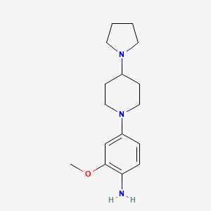 molecular formula C16H25N3O B8712214 2-Methoxy-4-(4-(pyrrolidin-1-yl)piperidin-1-yl)aniline CAS No. 761440-78-2