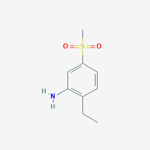 molecular formula C9H13NO2S B8712221 2-Ethyl-5-(methylsulfonyl)aniline 