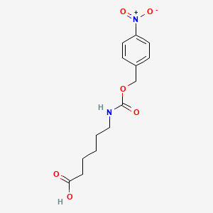 molecular formula C14H18N2O6 B8712231 6-(4-Nitro-benzyloxycarbonylamino)-hexanoic acid 