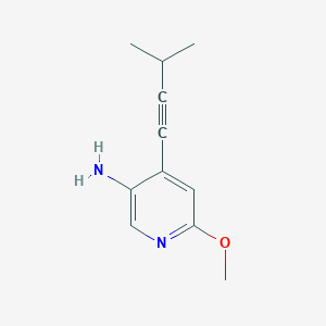 molecular formula C11H14N2O B8712281 6-Methoxy-4-(3-methylbut-1-ynyl)pyridin-3-amine 