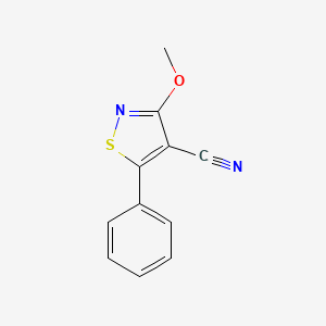 molecular formula C11H8N2OS B8712304 3-Methoxy-5-phenylisothiazole-4-carbonitrile CAS No. 18174-82-8