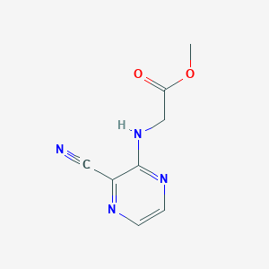 molecular formula C8H8N4O2 B8712312 Methyl [(3-cyanopyrazinyl)amino]acetate 