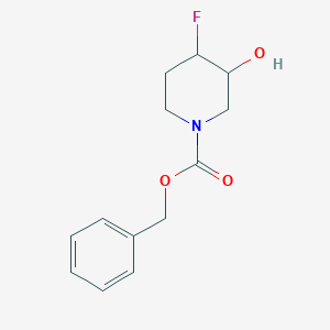 molecular formula C13H16FNO3 B8712321 4-Fluoro-3-hydroxy-piperidine-1-carboxylic acid benzyl ester 