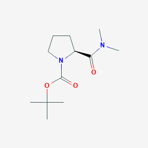 molecular formula C12H22N2O3 B8712331 (S)-tert-butyl 2-(dimethylcarbamoyl)pyrrolidine-1-carboxylate 