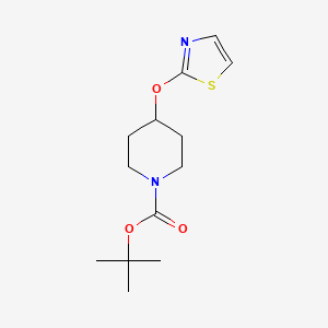 molecular formula C13H20N2O3S B8712335 tert-Butyl 4-(thiazol-2-yloxy)piperidine-1-carboxylate 