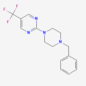 molecular formula C16H17F3N4 B8712349 2-(4-Benzylpiperazin-1-yl)-5-trifluoromethylpyrimidine CAS No. 845616-57-1