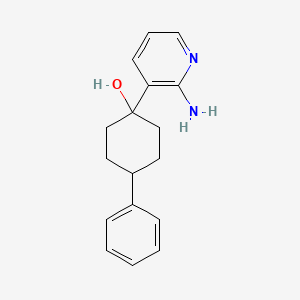 molecular formula C17H20N2O B8712362 1-(2-Aminopyridin-3-yl)-4-phenylcyclohexanol 