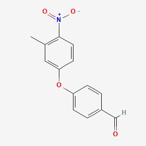 molecular formula C14H11NO4 B8712366 4-[(3-Methyl-4-nitrophenyl)oxy]benzaldehyde 