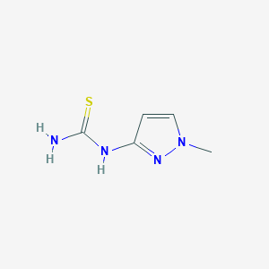 molecular formula C5H8N4S B8712368 Thiourea, N-(1-methyl-1H-pyrazol-3-yl)- 