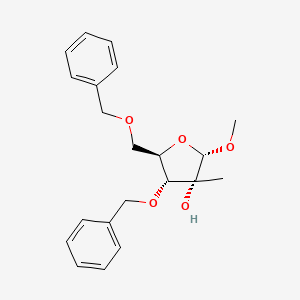 molecular formula C21H26O5 B8712373 alpha-D-Ribofuranoside, methyl 2-C-methyl-3,5-bis-O-(phenylmethyl)- 
