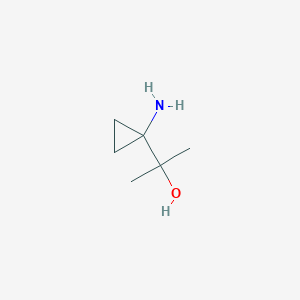 molecular formula C6H13NO B8712384 2-(1-Aminocyclopropyl)propan-2-ol 