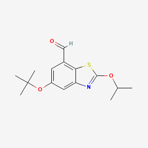 molecular formula C15H19NO3S B8712406 5-(Tert-butoxy)-2-isopropoxybenzo[d]thiazole-7-carbaldehyde 