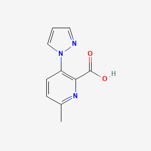 molecular formula C10H9N3O2 B8712413 6-Methyl-3-(1H-pyrazol-1-yl)picolinic acid 