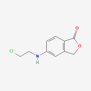 molecular formula C10H10ClNO2 B8712435 5-[(2-Chloroethyl)amino]-2-benzofuran-1(3H)-one CAS No. 612850-66-5