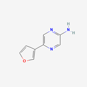 molecular formula C8H7N3O B8712455 5-Furan-3-yl-pyrazin-2-ylamine CAS No. 710323-22-1