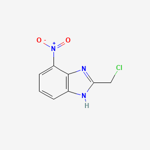 molecular formula C8H6ClN3O2 B8712505 2-(chloromethyl)-4-nitro-1H-benzimidazole 