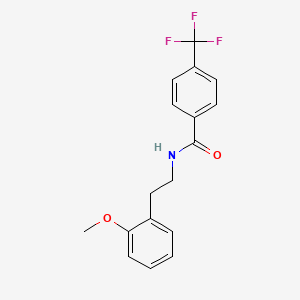 molecular formula C17H16F3NO2 B8712541 N-(2-methoxyphenethyl)-4-(trifluoromethyl)benzamide 