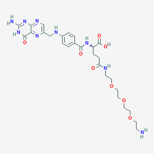 molecular formula C27H37N9O8 B8712554 Folate-PEG3-amine 